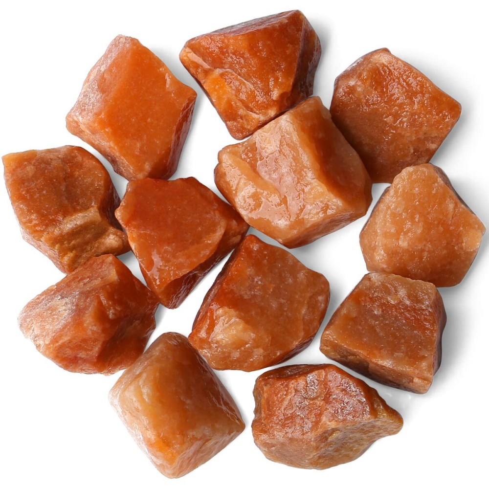 QINJIEJIE 0.9Lbs Red Aventurine Raw Crystals Natural Stones Bulk Large 1 Rough Rocks Wholesale Reiki Gemstones Fountain Rocks for Tumbling Cabbing Polishing Wire Wrapping Wicca Decor