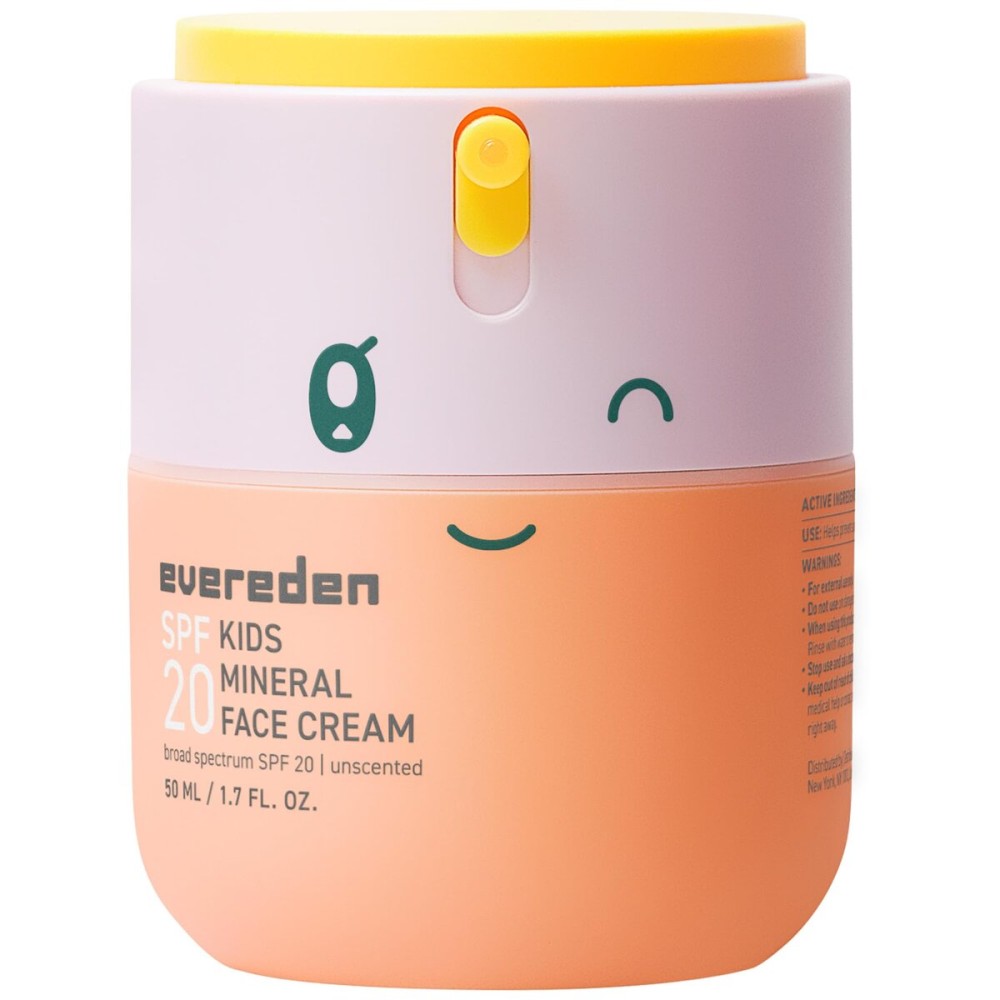 Evereden Kids Face Cream, 1.7 oz. | Fragrance-Free and Kids Face Lotion with SPF 20 | Clean and Non-Toxic Face Moisturizer | Multi-Vitamin Skin Care | FSA Eligible