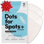 Dots for Spots Large Pimple Patches for Body, Chin, Cheek or Forehead - Includes Active Ingredients Niacinamide, Witch Hazel & Salicylic Acid for Maximum Effectiveness - Reduces Redness (10 patches)