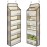 Yecaye Hanging Over the Door Organizer 1 Pack, 35.2lbs Load Toy Stuffed Animal Storage, Swing-proof Bathroom Organizers and Storage for Nursery Newborn Baby Essential Stuff Beige
