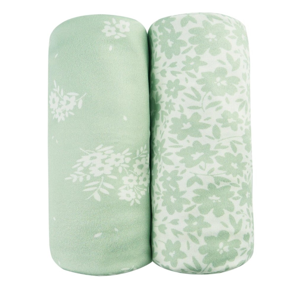 Viviland Jersey Swaddle Blanket, Ultra Soft Stretchy Receiving Blanket, Newborn Swaddle Wrap for Boys & Girls, 40 x 30 inches, 2 Pcs