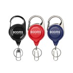 Booms Fishing RG1 Fly Fishing Zinger Retractor, 3pcs Retractable Keychain, Black/Red/Blue