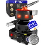 PRO Hookah Coal Burner for Hookah - Professional FIRE Tower Multipurpose Electric Stove for Shisha Coals Burner for Shisha, Free Hooka Tongs, Sisha Charcoal Heater for Shisha Cubes by M. ROSENFELD