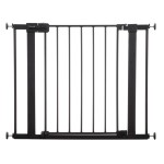 Safety 1st Easy Install Baby Gate for Doorways, Auto-Close Pressure-Mounted Magnetic Latch, Indoor Dog Gates, No Drilling, Fits 29-38, Black