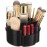 Masirs Small Rotating Makeup Organizer - Mini Yet Spacious Cosmetic Storage Solution with Multiple Compartments - The Perfect Spinning Make-Up Caddy for Vanity or Bathroom Counter (Round - Black)