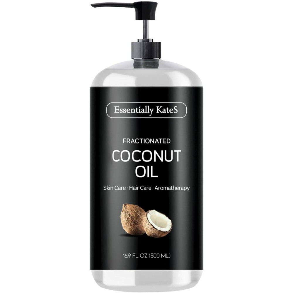 Essentially KateS Fractionated Coconut Oil - Body & Hair Carrier Oil, 16.9 Fl Oz (500ML), No Scent