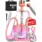 Rose Gold Hookah Set with Everything - Hookah Set 2 Hose with LED Base, Easy Setup, and Large Cloud Performance Hookah Machine - Premium Shisha 2 Hose for Home & Parties