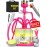 4 Hose Hookah Set with Everything - Pink Hookah 4 Hose Complete Kit with LED Light, Remote, Silicone Hoses, Acrylic Base, and Tongs - Big Hookah Set with Accessories - Premium Sisha Hooka
