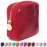 Embla Clear Cosmetic Bag Makeup Case, Clear Zipper Make Up Pouch and Toiletry Travel Tote, Cute Skincare Pouches for Women Girls, Preppy Purse Cosmetic Organizer, Mini Makeup Bags, Ruby Red