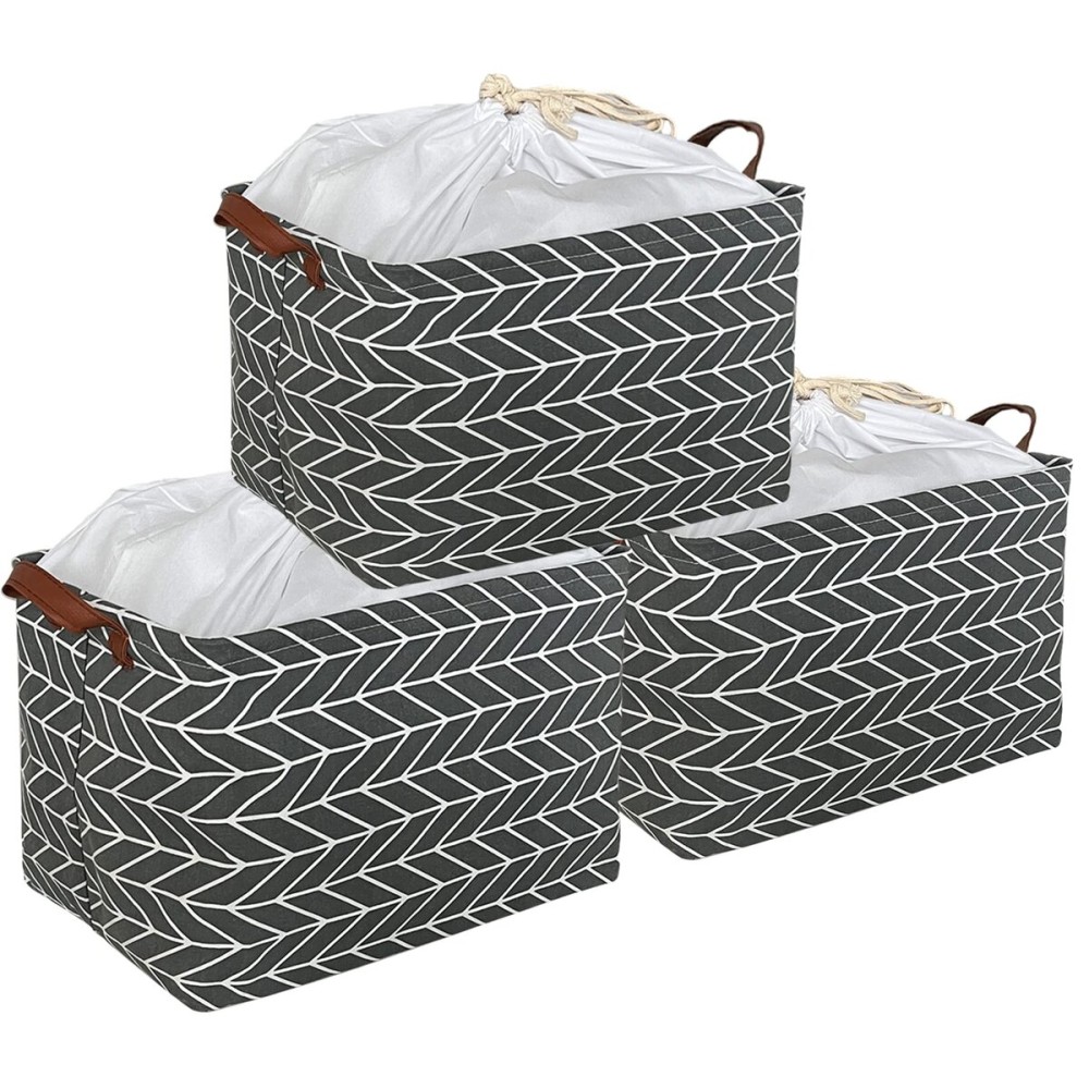 CLOCOR Rectangular Storage Basket, Storage Bin, Gift Basket, Room Decor(Rugby)