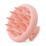 HEETA Scalp Massager Hair Growth, Scalp Scrubber with Soft Bristles, Integrated Silicone Design, Exfoliator for Dandruff Removal & Relaxation, Shampoo Brush Fit Wet Dry Hair Use, Light Pink
