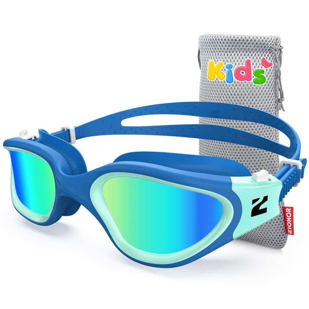 ZIONOR Kids Swim Goggles, G1MINI SE Anti-Fog Swimming Goggles for Kid Child 6-14