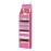 Univivi 5-Shelf Fabric Door Storage Over Door Hanging Organizer with 4 Large Pockets and 3 Small PVC Pockets Nursery Closet Cabinet Wall Mount Hanging Storage Organizers for Baby Nursery (Pink)