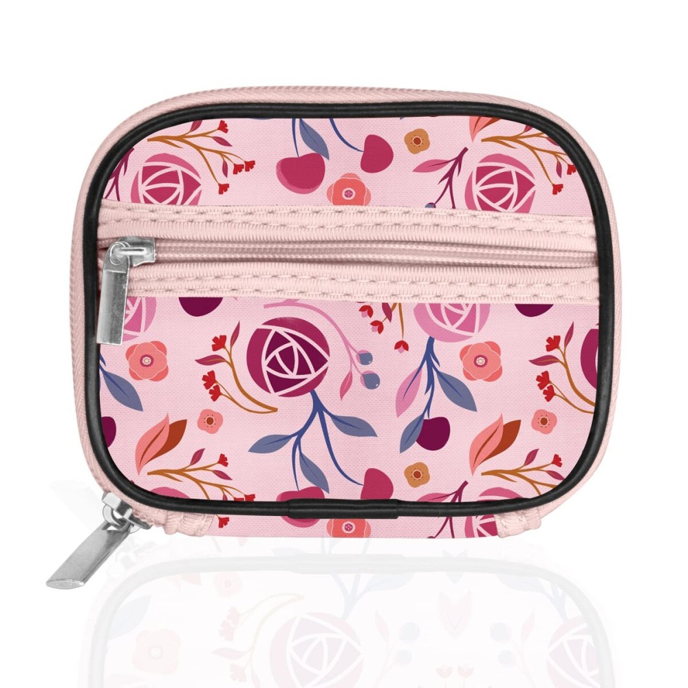 Serfeymi Weekly Travel Pill Organizer Pill Case for Purse with Removable 7 Day Pill Box, Fashionable Travel Medicine Organizer Pill Container for Medicine, Vitamin, Supplement - Pink 01