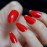 Glossy Chinese Red Press on Nails - iBeautying False Nails - Solid Finish Finger Daily Wear Nail - Medium Almond-shaped Acrylic Reusable Fake Nails 24pcs