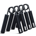 ZEAGUS Grip Strength Trainer 4 Pack,50LB-200LB Metal Hand Grip Strengthener,Non-Slip Heavy-Duty Forearm Exerciser,Hand Gripper for Muscle Building and Hand Rehabilitation Exercising
