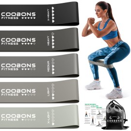 Resistance Bands for Working Out, Exercise Bands Resistance Bands Set with 5 Resistance Levels, Latex Loop Bands for Women Men, Workout Bands for Legs, Glutes, Strength Training, Yoga, Home Gym