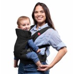 YOU+ME 4-in-1 Baby Carrier Newborn to Toddler 8-32 lbs - All-Position, Hip-Healthy Newborn Carrier, Adjustable Baby Carriers with Breathable 3D Mesh Panels & 2-in-1 Snap-On Bib (Black)