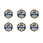 Rawleigh Medicated Ointment: 4.5 oz Blue Tin, Topical Chest Rub for Cold, Nasal Congestion, Minor Aches and Pain, with Camphor, Menthol & Eucalyptus, Non-Greasy Formula - Pack of 6