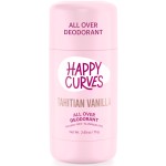 HAPPY CURVES All Over Whole Body Deodorant for Women - Aluminum-Free - Invisibile All Day Layer of Full Body Protection for Odor Control Only, Sensitive Skin, & Private Parts (Tahitian Vanilla)