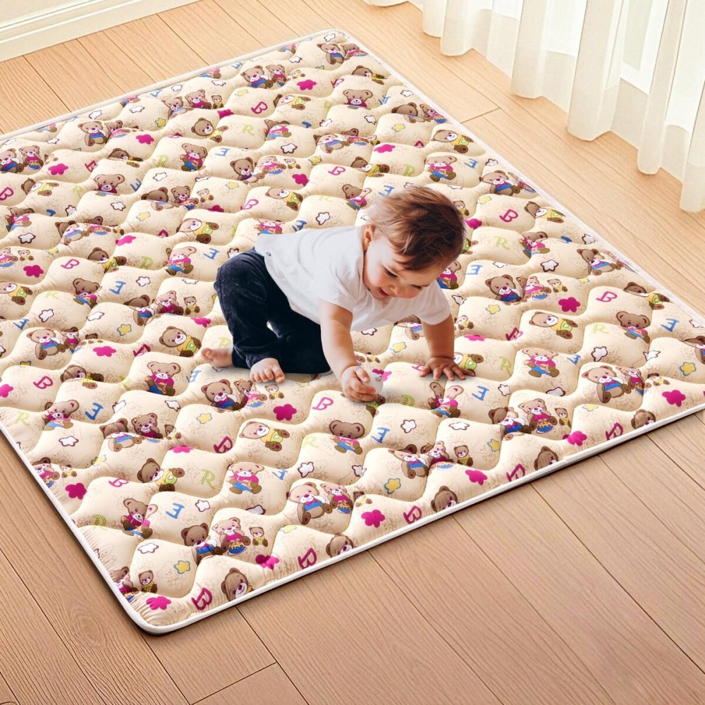 High-Density Foam Baby Play Mat, 36x36 Inches Thicken One-Piece Comfortable and Soft Playmat, Non Slip Machine Washable Floor Mat for Infants, Tapete para Bebes,Toddlers