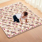 High-Density Foam Baby Play Mat, 36x36 Inches Thicken One-Piece Comfortable and Soft Playmat, Non Slip Machine Washable Floor Mat for Infants, Tapete para Bebes,Toddlers