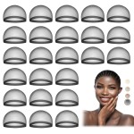 MYKURS HD Wig Caps for Women, Sheer Wig Caps for Lace Front, Black 24 PCS