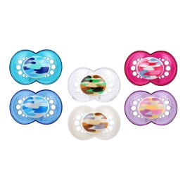 MAM Original Pacifier, 16+ Months, 6 Pieces, Nipple Shape Helps Promote Healthy Oral Development, Unisex Value Pack