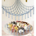 mirolam Stuffed Animal Storage Hammock Large Toy Hammock Net for Stuffed Animals Corner - Blue Plush Stitch Stuff Huggy Wuggy Toy Storage Room Decor
