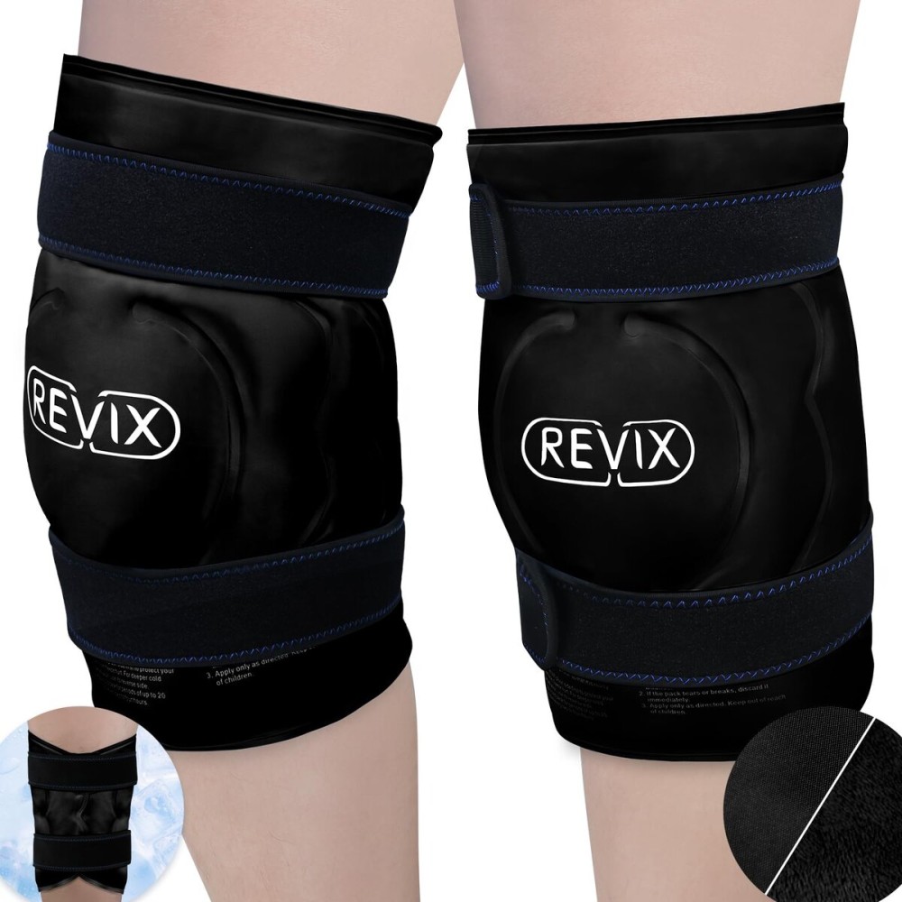 REVIX 20 XXXL Large Gel Ice Pack for Knee, Knee Ice Pack Wrap Around Entire Knee for Post-Workout Recovery, Ease Knee Discomfort and Fatigue, Promote Flexibility and Mobility, 2 Packs