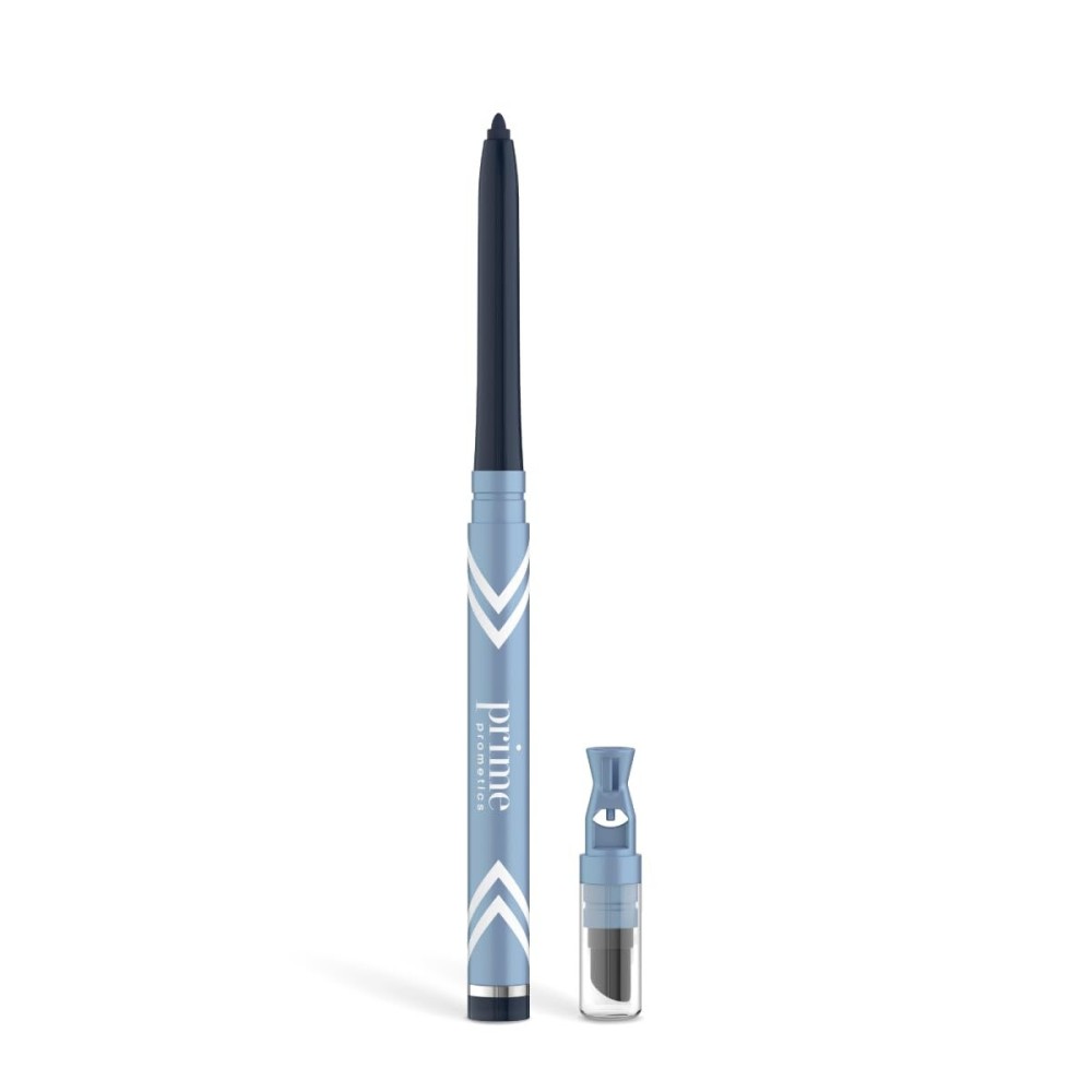 PRIME PROMETICS PrimeEyes Glide Eyeliner for Mature Women - Water-Resistant, Long-Stay and Mess-Proof - Gel Cream Texture, Discreet Sharpener and Effective Smudger (Sapphire (blue))
