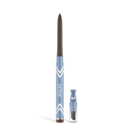 PRIME PROMETICS PrimeEyes Glide Eyeliner for Mature Women - Water-Resistant, Long-Stay and Mess-Proof - Gel Cream Texture, Discreet Sharpener and Effective Smudger (Wood (brown))