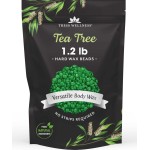 Tress Wellness Wax Beads - Safe for Skin - Dermatologically Tested - At-Home Kit for Bikini, Brazilian & Full Body - Tea Tree 1.2 lb