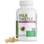 Bronson Milk Thistle Silymarin Marianum & Dandelion Extract Liver Health Support, Antioxidant Support, Detox, 90 Capsules