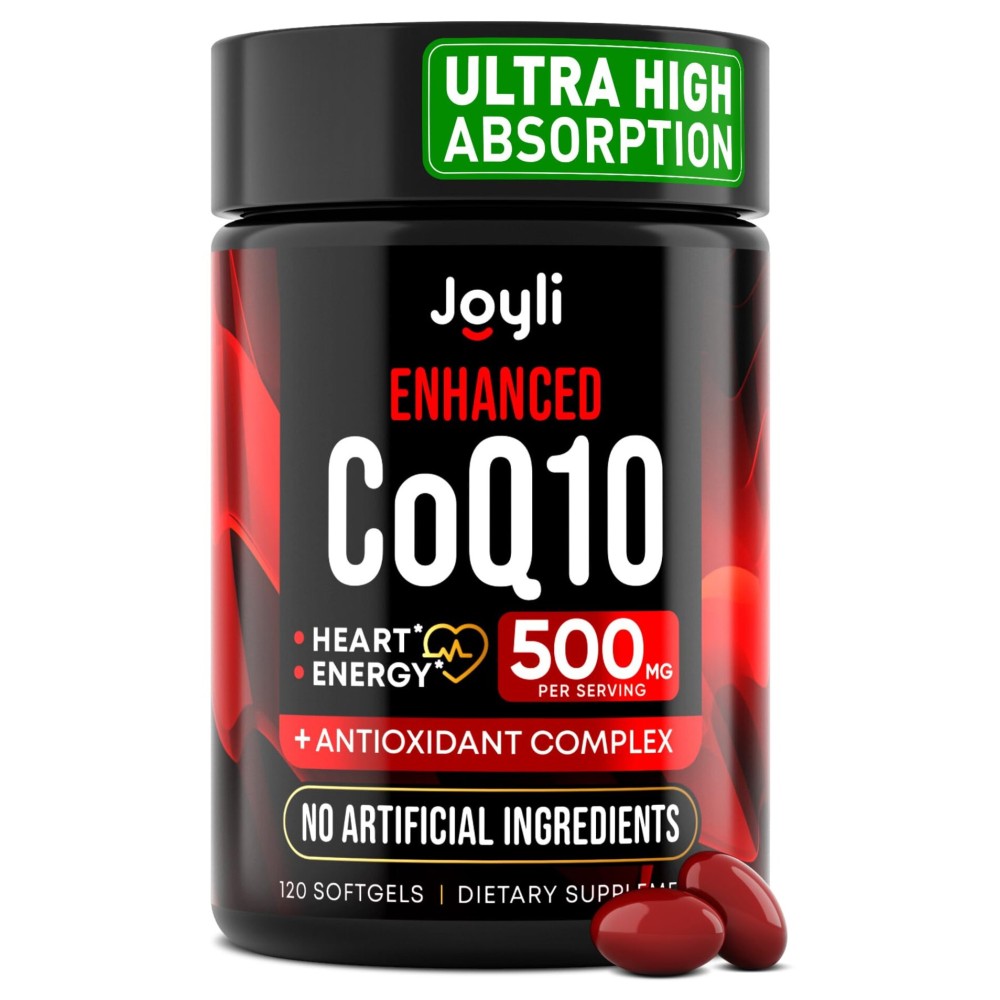 High Absorption CoQ10 500MG - Co Q 10 Supplement 120 Softgels for Heart Health&Energy Production - Enhanced CoQ10 Nutritional Supplements with Coenzyme Q10 - Alternative to coq10 400mg softgels