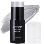 MEICOLY Silver Face Body Paint Stick(1.06 Oz),Blendable Face Paint Stick for Halloween Tin Man Special Effects SFX Cosplay,Sweatproof Waterproof Eye Black for Baseball/Softball/Football