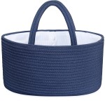 ABenkle Diaper Caddy Organizer, Boho Rustic Cotton Rope Nursery Baby Basket, Changing Table Organizer for Baby Diaper Storage and Baby Shower