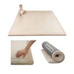 Hakuna Matte CloudSoft Baby Play Mat for Floor 60 x 80 Beige - Coral Velvet Memory Foam Rug for Crawling & Cozy Play - Non-Slip, Water-Resistant, Easy-CareTummy Time Mat, Playmat for Playpen