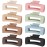 4.1 Inch Large Hair Claw Clips 8 Pcs Rectangle Big Clips for Thick Hair Nonslip Acrylic Banana Jaw Accessories for Women and Girls (Brown Colorful)