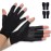 Donfri 2 Pairs Copper Arthritis Gloves Fingerless Compression Gloves Women Men for RSI,Carpal Tunnel, Rheumatoid, Tendonitis (XL)