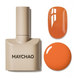 MAYCHAO 15ML Orange Gel Nail Polish 1Pc Marmalade Gel Polish Soak Off UV LED Nail Polish Nail Art Starter Manicure Salon DIY at Home, 0.5 OZ