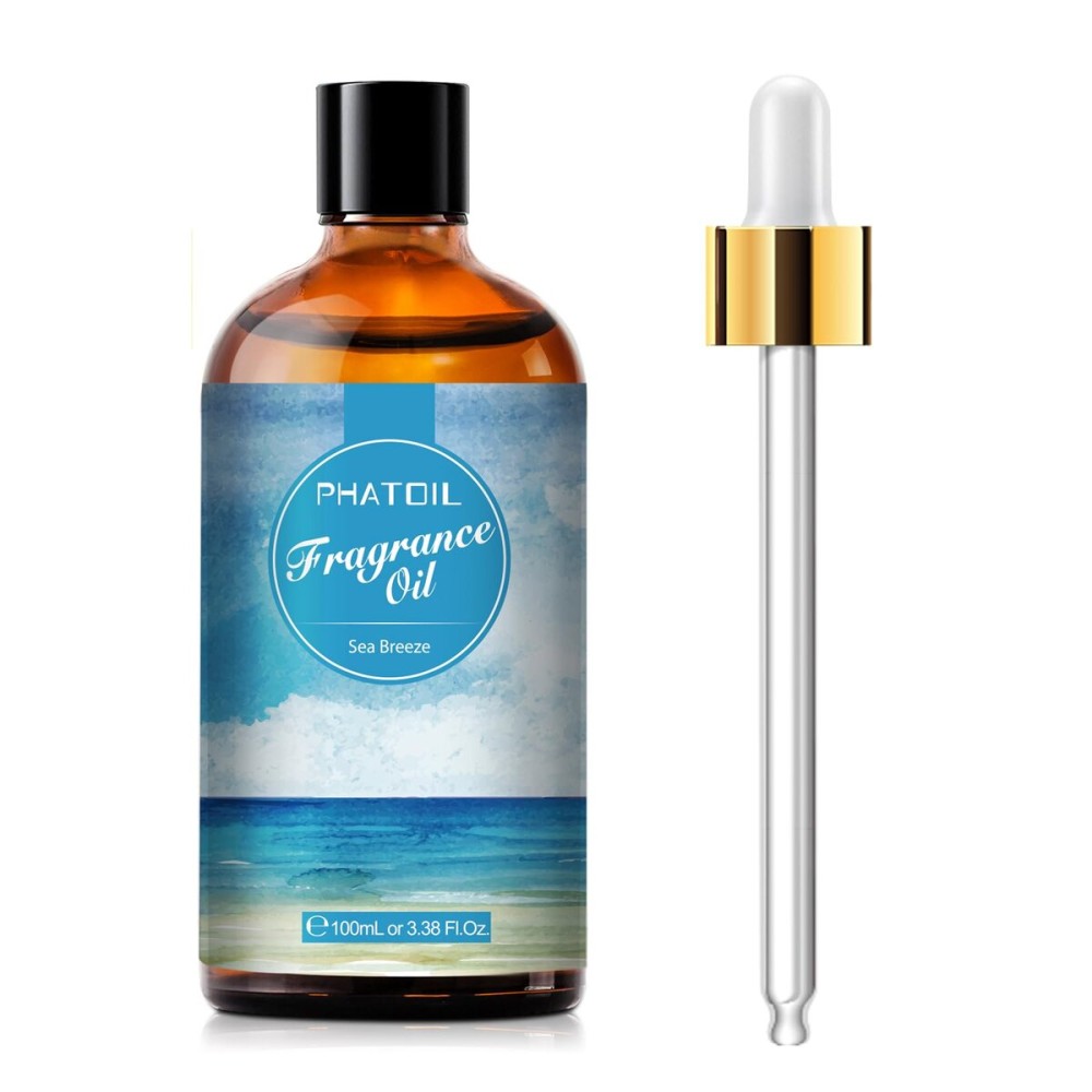 PHATOIL 3.38FL.OZ Sea Breeze Fragrance Oils for Aromatherapy, Essential Oils for Diffusers for Home, Perfect for Diffuser, DIY Candle and Soap Making, DIY Scented Products - 100ml