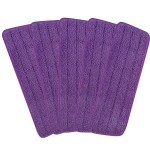 H-Gamely 16.5 inch Reusable Mop Pads Microfiber Spray Mop Replacement Heads for Wet/Dry Mops Compatible with Bona Floor Care System (5 Pack)