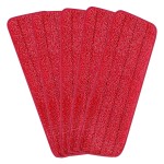 H-Gamely 16.5 inch Reusable Mop Pads Microfiber Spray Mop Replacement Heads for Wet/Dry Mops Compatible with Bona Floor Care System (5 Pack)