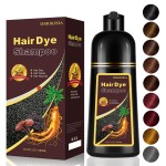 Dark Coffee Hair Dye Shampoo 3-in-1, 100% Gray Hair Coverage in Minutes, Instant Brown Shampoo Hair Dye, Herbal Hair Color Shampoo for Women & Men, Coloring Shampoo for Dyeing Gray, 16.9 Fl Oz