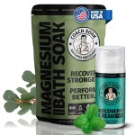 Coach Soak Epsom Salt Alternative Bath Soak & Cream with Magnesium Flakes - 1.61 lb (Pack of 2) - Cooling Peppermint - Foot Soak & Bath Salts for Relaxing Muscle Support & Skin Softening