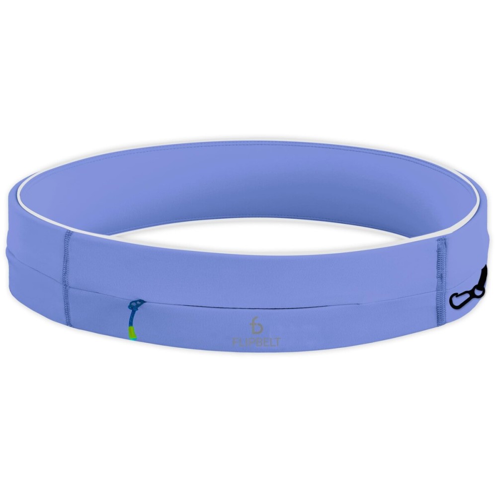 FlipBelt Zipper Running Belt, Waist Pack for Fitness and Running Fanny Pack for Women Men Phone Keys Money US Company - [Periwinkle] - [Small]