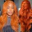 Loyom Ginger Lace Front Wigs Human Hair 13x4 Ginger Orange Body Wave Lace Front Wigs Human Hair Pre Plucked 200 Density Ginger Frontal Wig 20 Inch