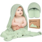 KeaBabies Hooded Baby Towel for Newborn - Viscose Derived from Bamboo Large Baby Bath Towels with Hood for Boys, Girls, Toddler, Extra Absorbent & Soft Newborn Bath Essentials (Dinos, Regular)