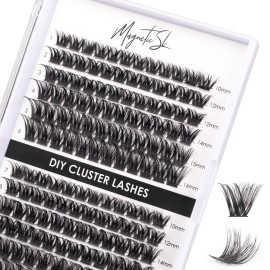 Lash Clusters 144 Pcs Individual Lashes Clusters Eyelash Extensions False Eyelashes DIY Lash Extension Reusable False Eyelashes Natural Look Mix 10-16mm C D-Curl-DM27